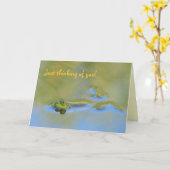 あなたの浮遊にカエルカード考えること! カード (黄色い花)