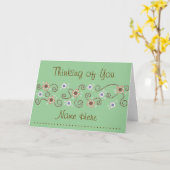 あなたの点の考えることは梳きます カード (黄色い花)