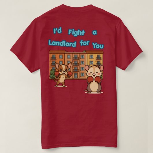 あなたの為なら大家とでも戦う Tシャツ (デザイン裏面)