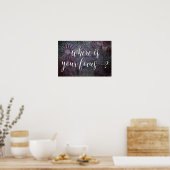 あなたの焦点はどこにありますか。 タイポグラフィの素朴な抽象芸術2 ポスター (キッチン)