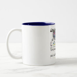 あなたの物語を見つけて下さい ツートーンマグカップ