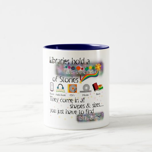 あなたの物語を見つけて下さい ツートーンマグカップ (中央)