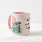 あなたの物語 ヴィンテージ タイプライター ストーリーテラー マグカップ (正面左)