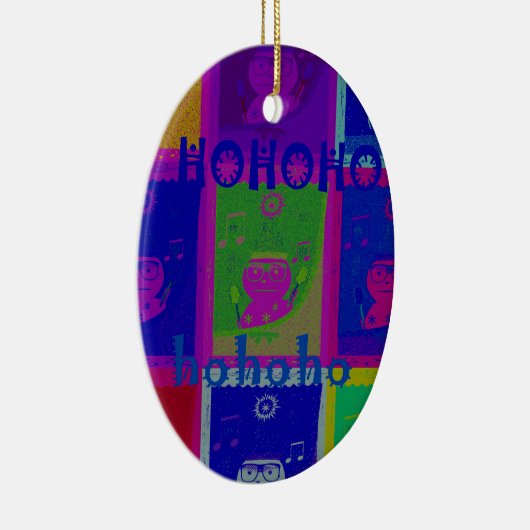 あなたの特別なサンタホホホポップアートを作ろう セラミックオーナメント (右)