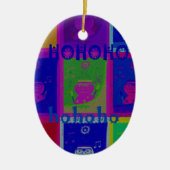 あなたの特別なサンタホホホポップアートを作ろう セラミックオーナメント (正面)