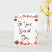 あなたの特別な日に秋誕生日折り畳みカード カード (黄色い花)