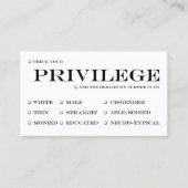 あなたの特権の名刺を点検して下さい 名刺 (正面)