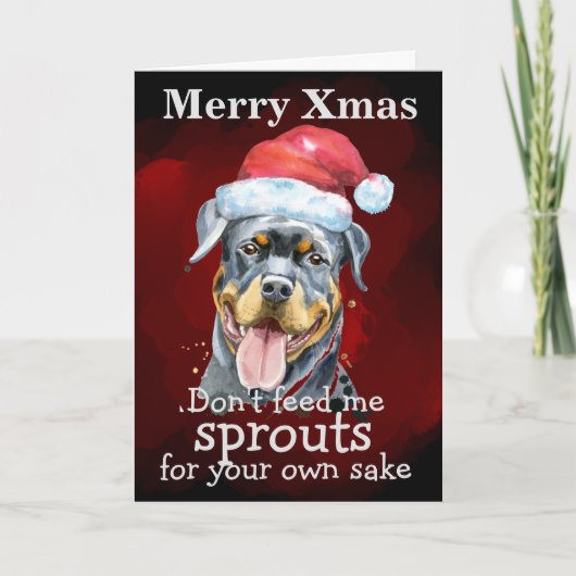あなたの犬からのクリスマスカード サンキューカード (正面)