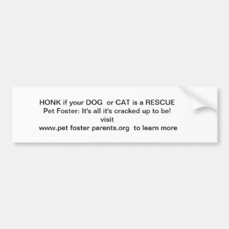 あなたの犬か猫が救助警笛を鳴らして下さい! バンパーステッカー