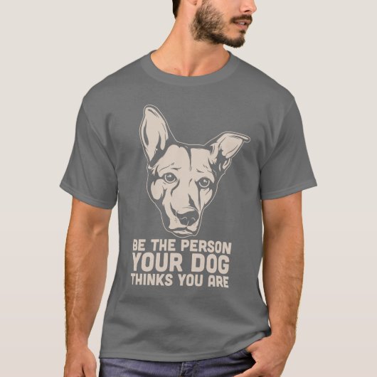 あなたの犬がある考える人があって下さい Tシャツ (正面)