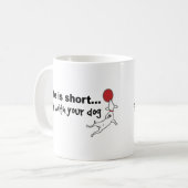 あなたの犬が付いている演劇 コーヒーマグカップ (正面左)