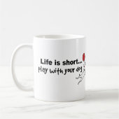 あなたの犬が付いている演劇 コーヒーマグカップ (左)