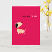 あなたの犬が好きです カード (黄色い花)