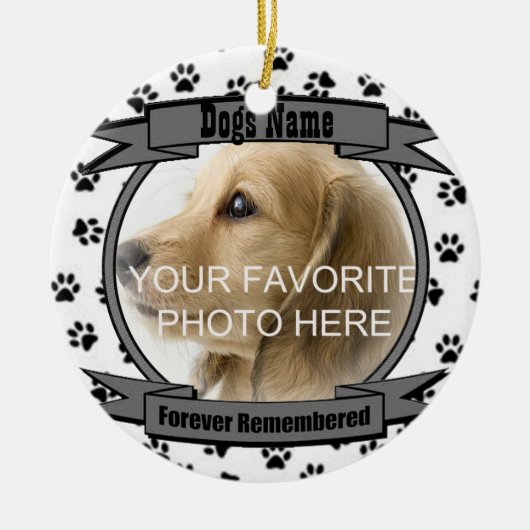 あなたの犬が永遠に思い出された時 セラミックオーナメント (正面)