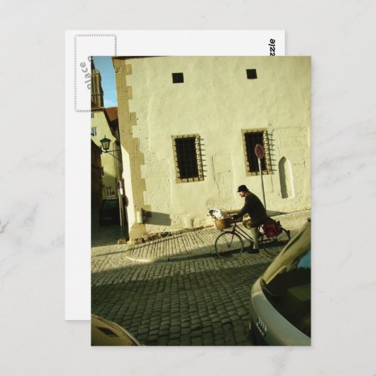 あなたの犬と一緒にスローバイクに乗る ポストカード (正面/裏面)