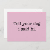 あなたの犬にこんにちはと伝えて ポストカード (正面/裏面)