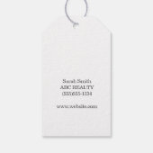 あなたの犬のスマイル実在の遺産をポップ・アートの作る ギフトタグ (裏面)