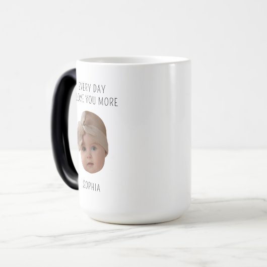 あなたの犬のパパ顔あなたの夫のギフトおもしろいアイディア モーフィングマグカップ (正面左)