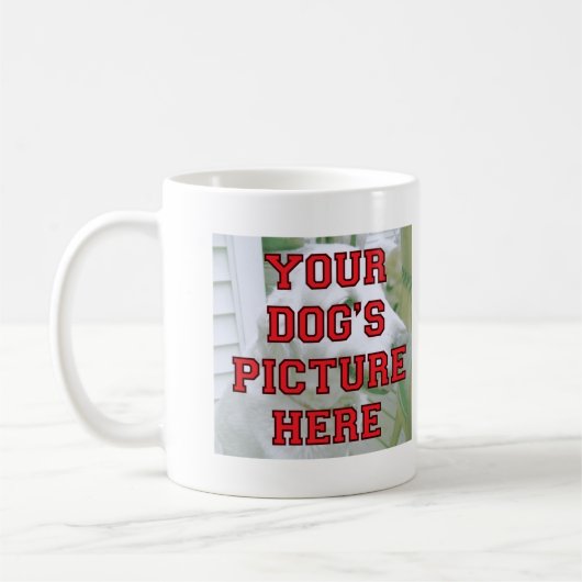 あなたの犬の写真をカスタマイズ コーヒーマグカップ (左)