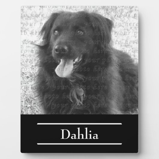 あなたの犬の写真テンプレート名Keepsake フォトプラーク (正面)