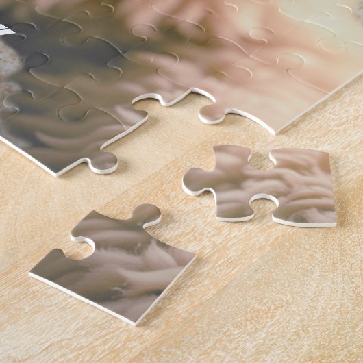 あなたの犬の写真名ペット形見かわいいパーソナライズされた ジグソーパズル (側面)