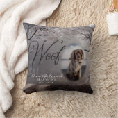 あなたの犬の写真悔やみや弔慰あなたは私をウォフで持っていた クッション (ブランケット)