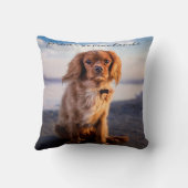 あなたの犬の写真悔やみや弔慰あなたは私をウォフで持っていた クッション (裏面)