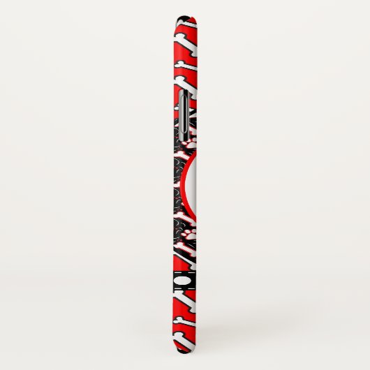 あなたの犬の名前および写真の赤の骨を加えて下さい Case-Mate iPhoneケース (裏面/右)