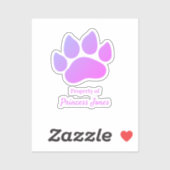 あなたの犬の名前のプロパティのカスタマイズ可能なデカール シール (シート)