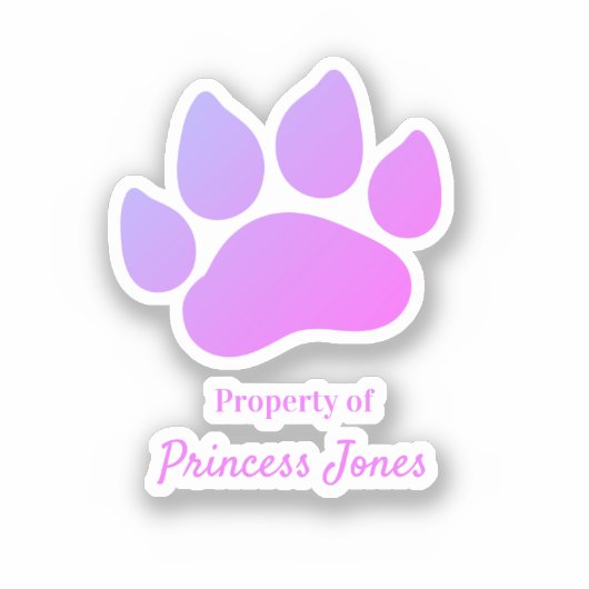 あなたの犬の名前のプロパティのカスタマイズ可能なデカール シール (正面)