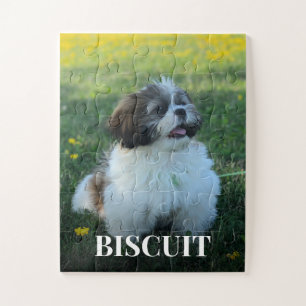 あなたの犬の名前フォトカスタムーの子犬 ジグソーパズル