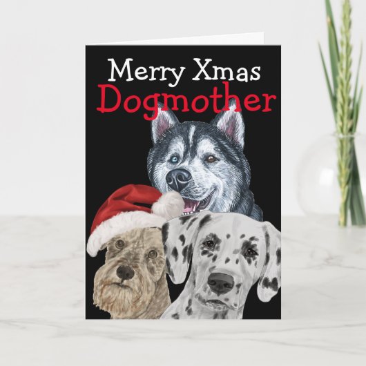 あなたの犬の水彩クリスマスカード サンキューカード (正面)