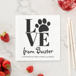 あなたの犬の結婚式からの愛 スタンダードランチョンナプキン