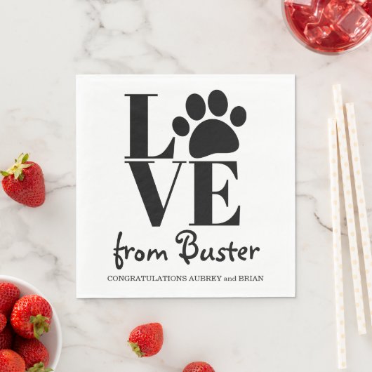 あなたの犬の結婚式からの愛 スタンダードランチョンナプキン (インサイチュ)