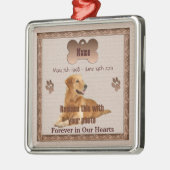 あなたの犬を思い出して メタルオーナメント (左)