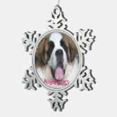 あなたの犬2013オーナメント スノーフレークピューターオーナメント (右)