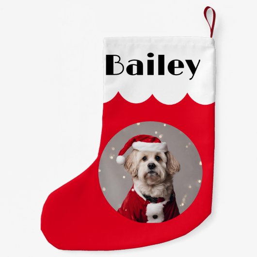 あなたの犬 クリスマス ペット 犬 ホリデー ギフト スモールクリスマスストッキング (裏面)