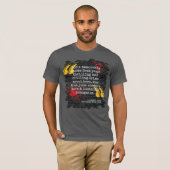 あなたの犯罪小説の名言 Blood Spatter Tシャツ (正面フル)