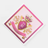 あなたの独自のコートを作る腕ピンクの金ゴールドクラウン真珠 (コーナー)