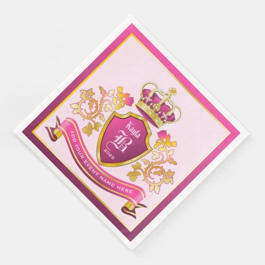 あなたの独自のコートを作る腕ピンクの金ゴールドクラウン真珠 (コーナー)