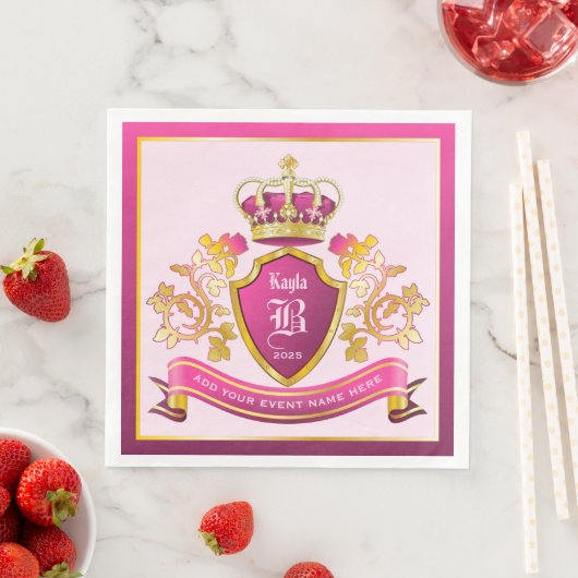 あなたの独自のコートを作る腕ピンクの金ゴールドクラウン真珠 (インサイチュ)