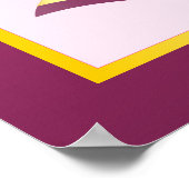 あなたの独自のコートを作る腕ピンクの金ゴールドクラウン真珠 ポスター (角)