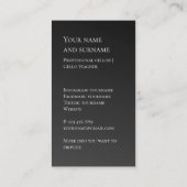 あなたの独自の写真チェロcellistバイオリンの名刺 名刺 (裏面)