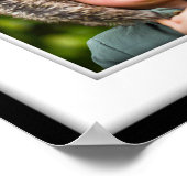 あなたの独自の写真ポスター正方形の黒い象嵌 ポスター (角)