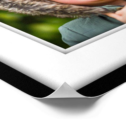 あなたの独自の写真ポスター正方形の黒い象嵌 ポスター (角)