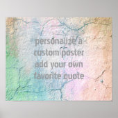 あなたの独自の引用文ポスター亀裂stucoデザインを追加 ポスター (正面)