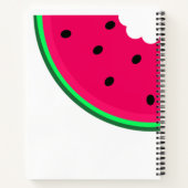 あなたの独身の名前でジューシーな赤いスイカのスライス ノートブック (裏面)