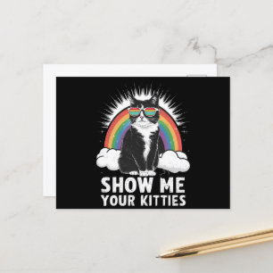あなたの猫ちゃんおもしろいを表示するゲイプライドLGBT ポストカード