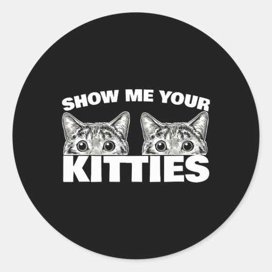 あなたの猫ちゃんを表示するCat Punあなたの猫ちゃんを表示 ラウンドシール (正面)