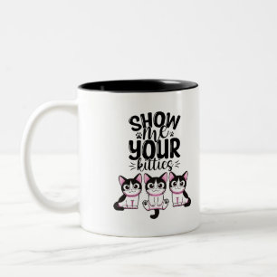 あなたの猫ちゃんを2トーンのコーヒーマグを表示 ツートーンマグカップ